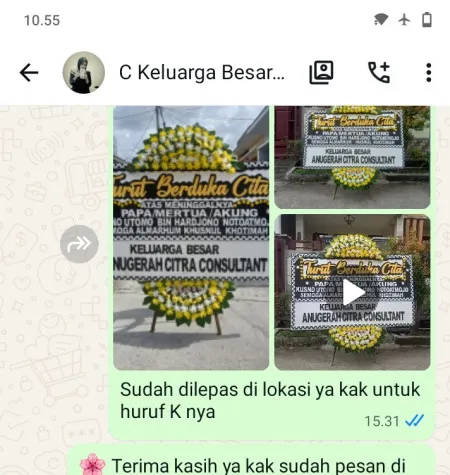 Pengiriman Papan Bunga Duka Rancasari